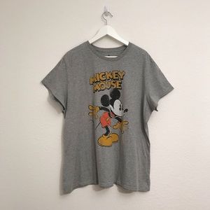 Disney Vintage Mickey Mouse Gray T-Shirt Mens XXL